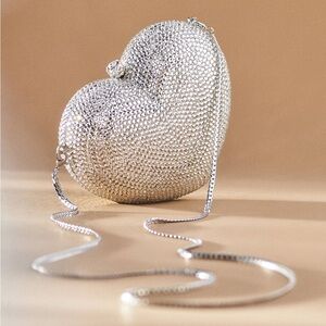 Anthropologie Embellished Heart Purse